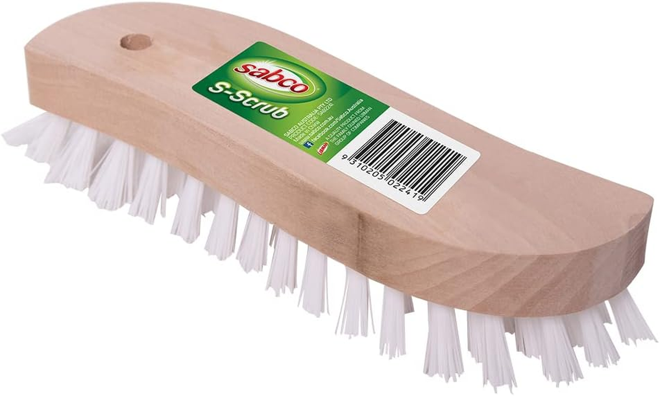 Sabco S-Shape Wooden Scrub Brush
