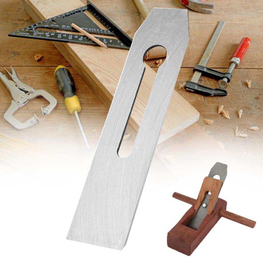 2 Pack Bench Hand Plane 2-Inch Blade Replacement Woodwork Planer Cutter 51MM Wide Iron Blades Steel Carpentry Edge Trimming Saw for No.4 No.5 Woodworking Tool - Silver image number 3