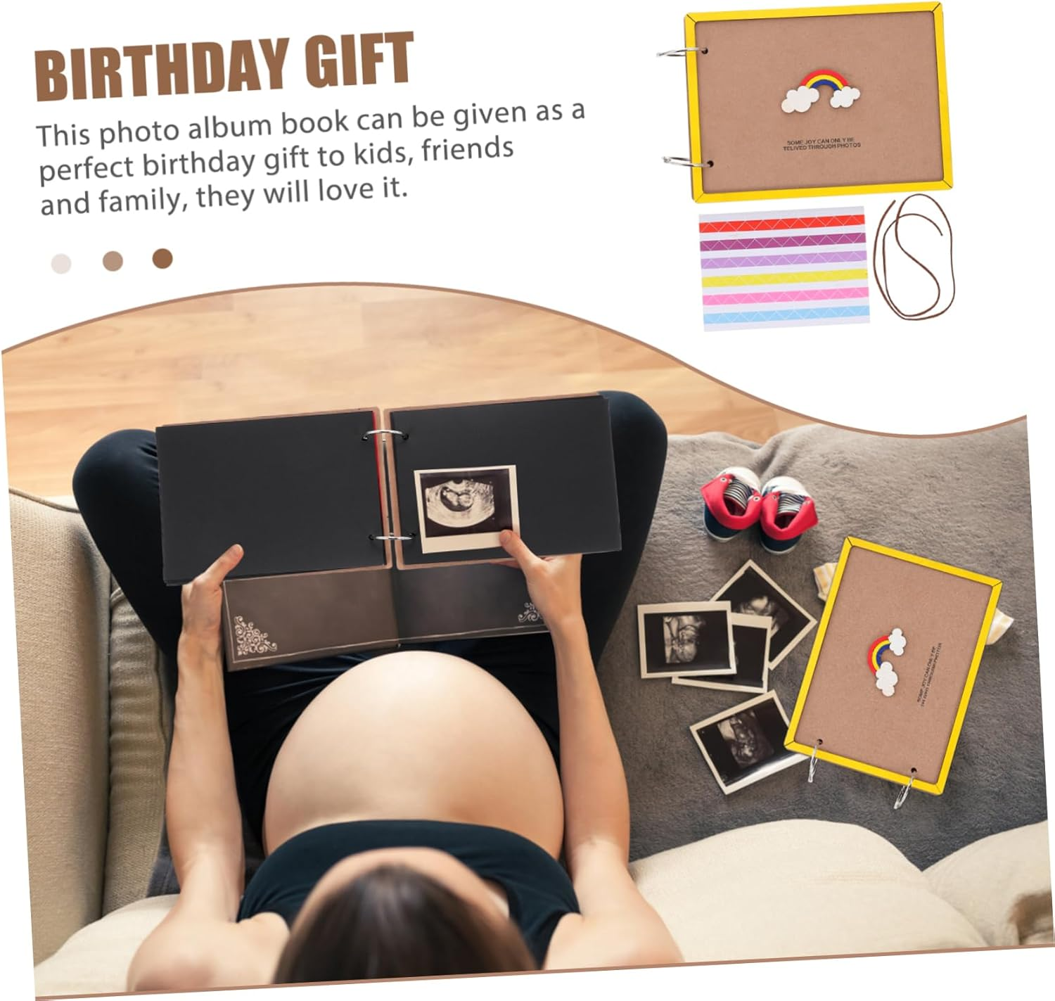 Cabilock Self Adhesive Photo Albums Diy Photo Album Scrapbook Picture Books for Memories image number 3