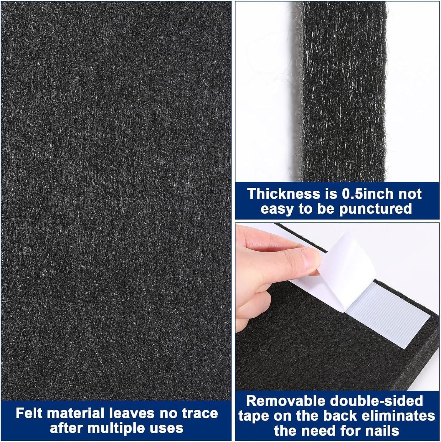 2 Pack Dart Board Wall Protector, Felt Wall Tiles, 90 X 30 X 0.9 Cm, Dart Board Surround Backboard image number 1