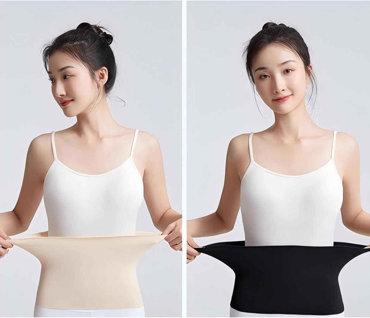 Waist Warmer Belly Kidney Warmer, Wrap Soft Body Warmer Lower Back Waist Band, Kidney Warmer Lumbar Supports (2PCS） image number 1