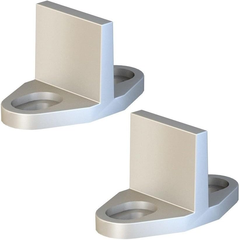 JUBEST Silver Aluminum T-Guide for Sliding Barn Door Hardware Set of 2