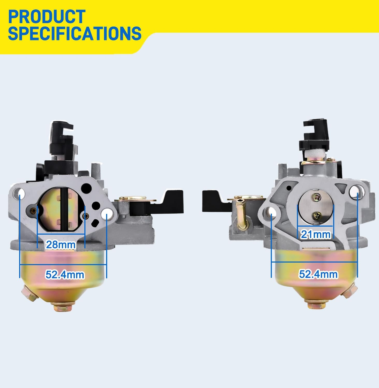 Fitbest Carburetor for Honda GX240 GX270 8HP 9HP Engines Replaces 16100-ZE2-W71 1616100-ZH9-820 Carb image number 3