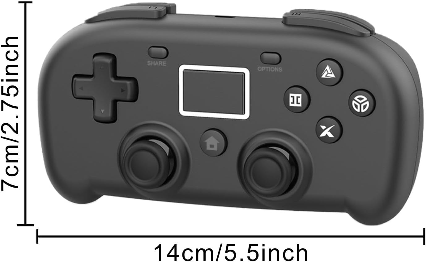 DYONDER Wireless Controller for Ps4,Mini Style PS4 Gamepad Compatible with Ps4/Pro/Slim,Pc Game Remote for Window10/8/7,Gaming Controller with Dual Vibration/6-Axis Sensor/Audio Function(Black) image number 4