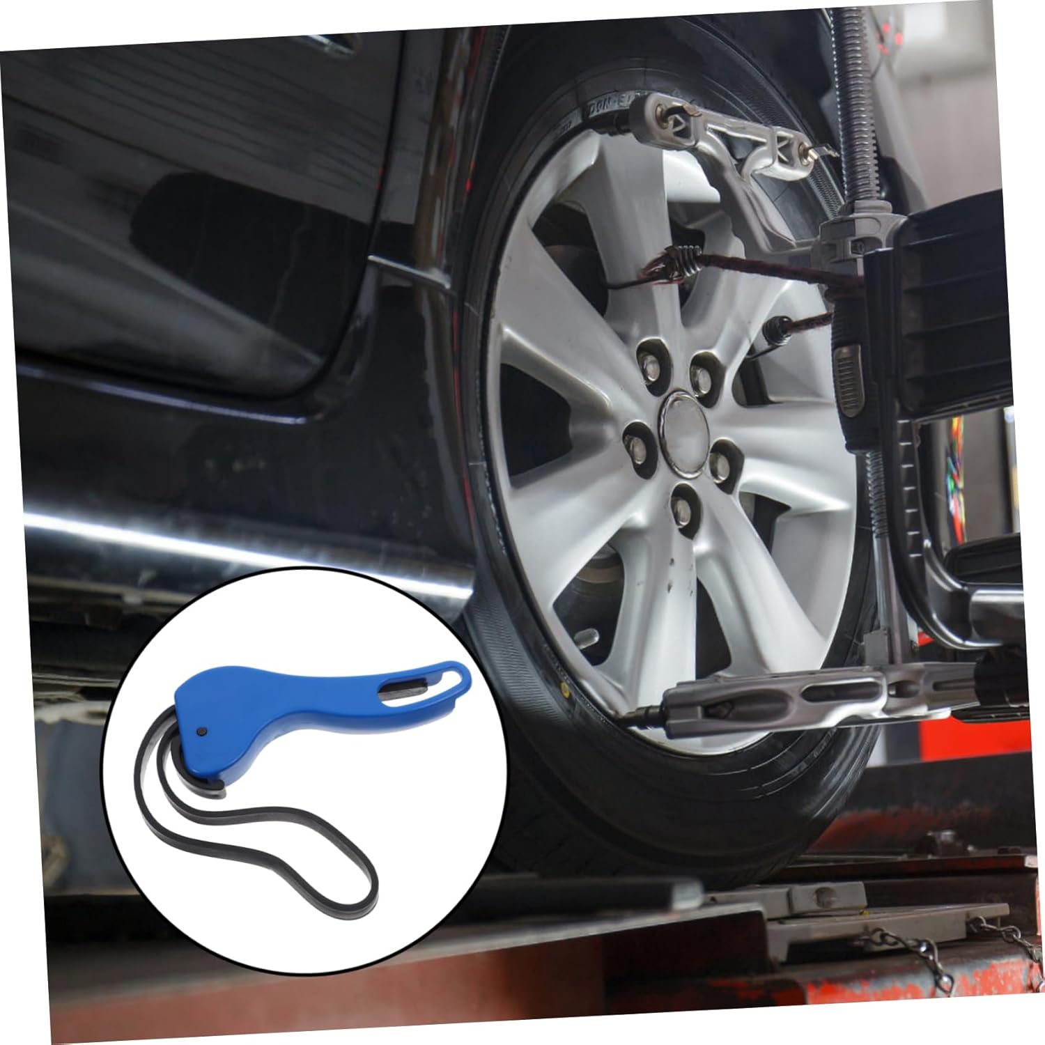 WEKADRIN Adjustable Strap Wrench Heavy Duty 6-Inch Blue Multifunctional Automotive Repair Tool for Maintenance image number 1