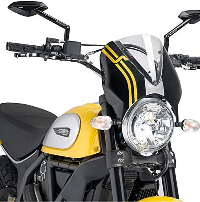 Puig Retrovision 7652W Icon/Classic/Full Throttle 15', Ducati Scrambler Sixty2 16'-19', Transparent