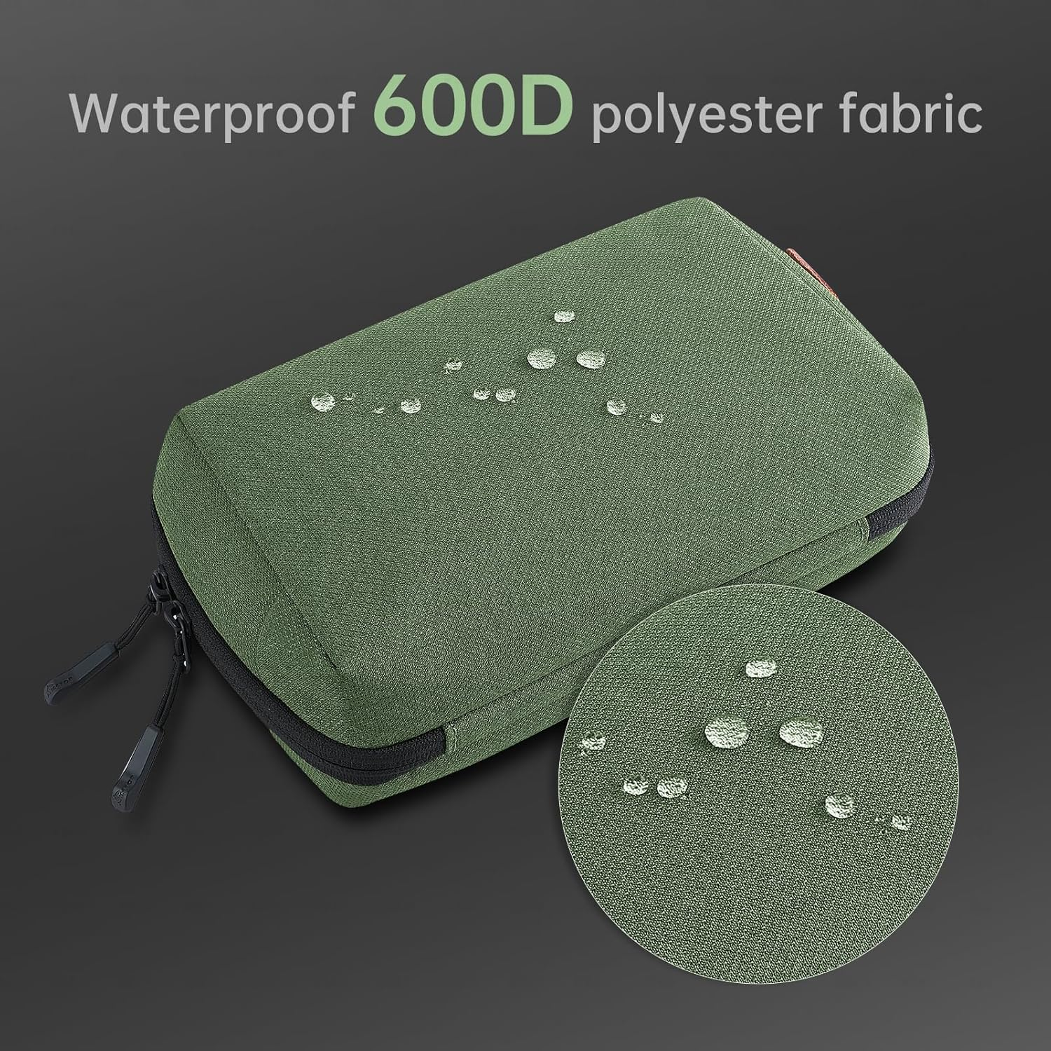 SIMTOP Cable Organiser Bag Small, Waterproof Cable Organiser Travel Electronic Bag Organiser on the Go for USB Charging Cable Mouse Charger Mobile Phone Accessories Power Bank Storage Cable Bag image number 5