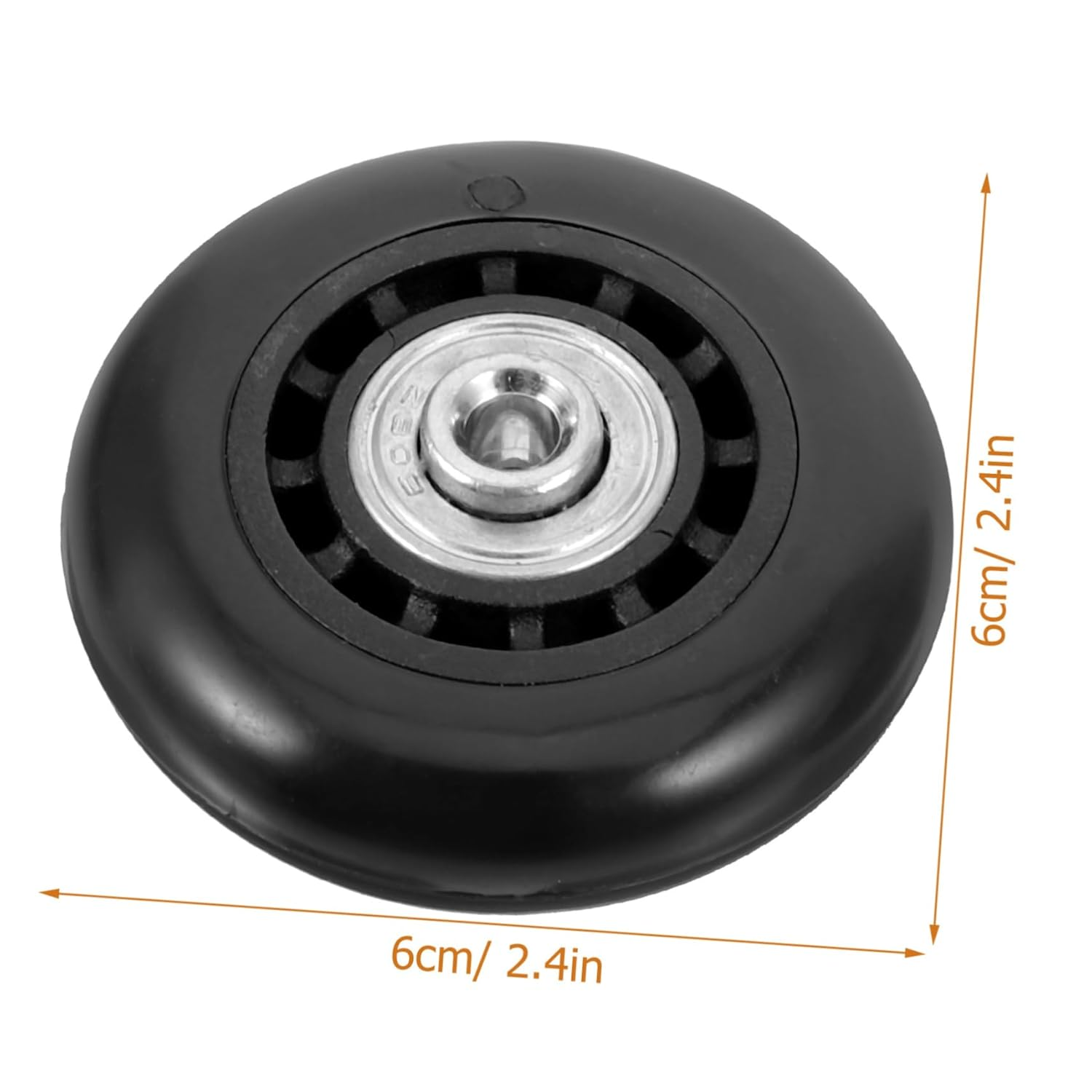 FELTECHELECTR 2Pcs Universal Luggage Replacement Wheels 60X23Mm Metal Bearing Swivel Casters for Suitcase Trolley Travel Suitcase Repair Accessories image number 5