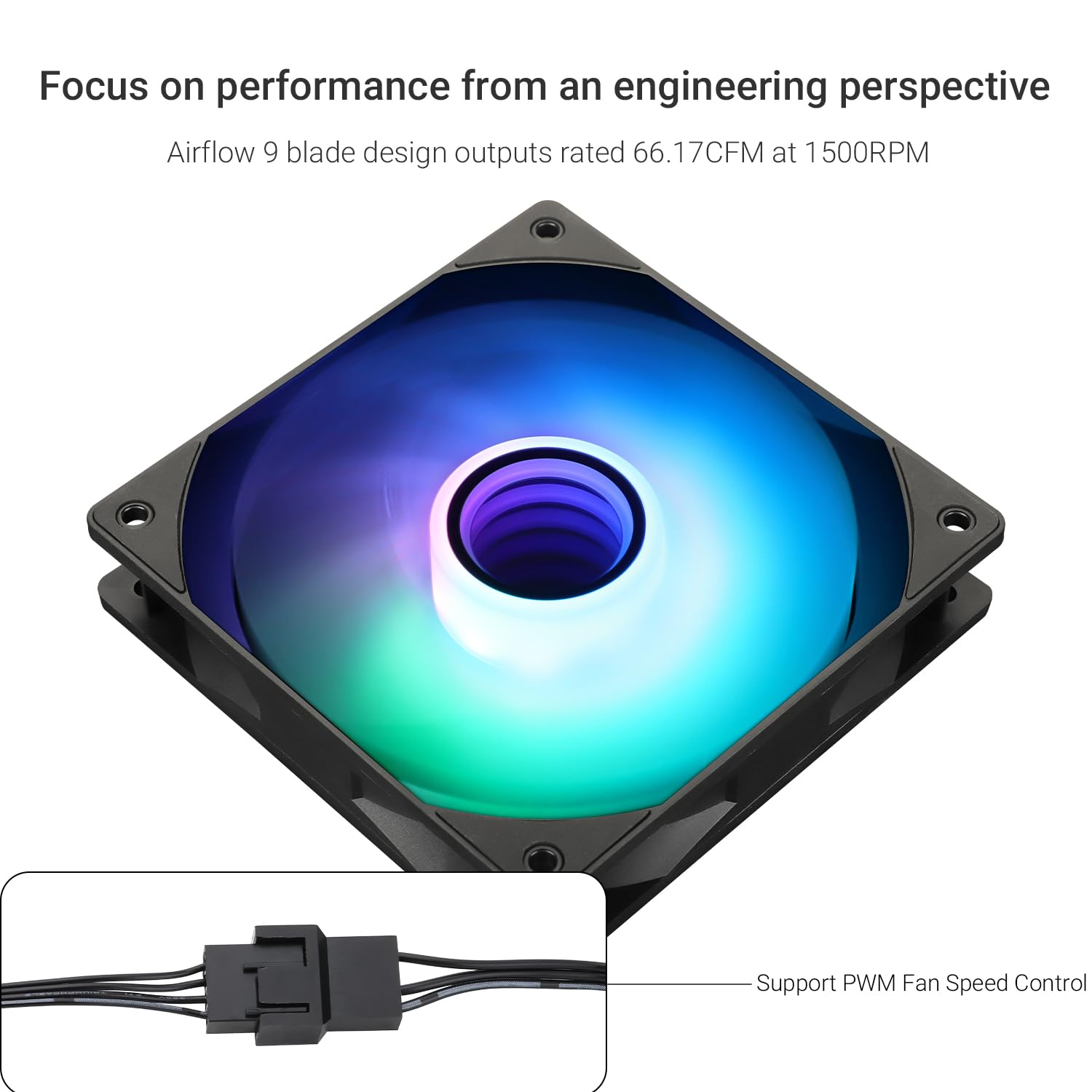 Thermalright TL-C12B-S V3 120Mm ARGB CPU Fan, with 1500RPM Speed, Black Computer Case Fan, Quiet 4Pin PWM PC Fan, for S-FDB Bearing CPU Cooler Fan,With ARGB Mirror Light Effect (3 Packs) image number 6