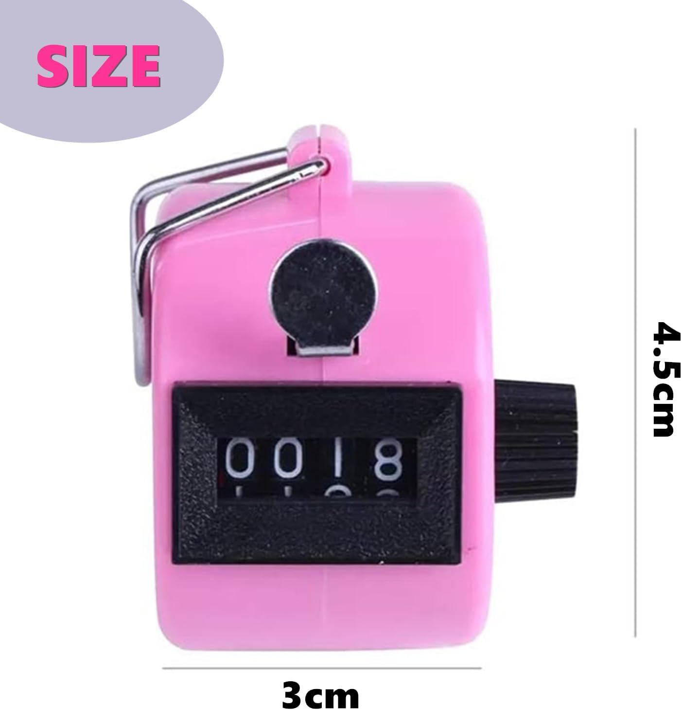 Coehaopike Clicker Counter Handheld,Tally Counter 4 Digital, Hand Counter Clicker for Counting,Mechanical Manual Pitch Counter for Stitch, Knitting Row, Crochet Stitch, Umpire,Golf Stroke, Score (4) image number 2