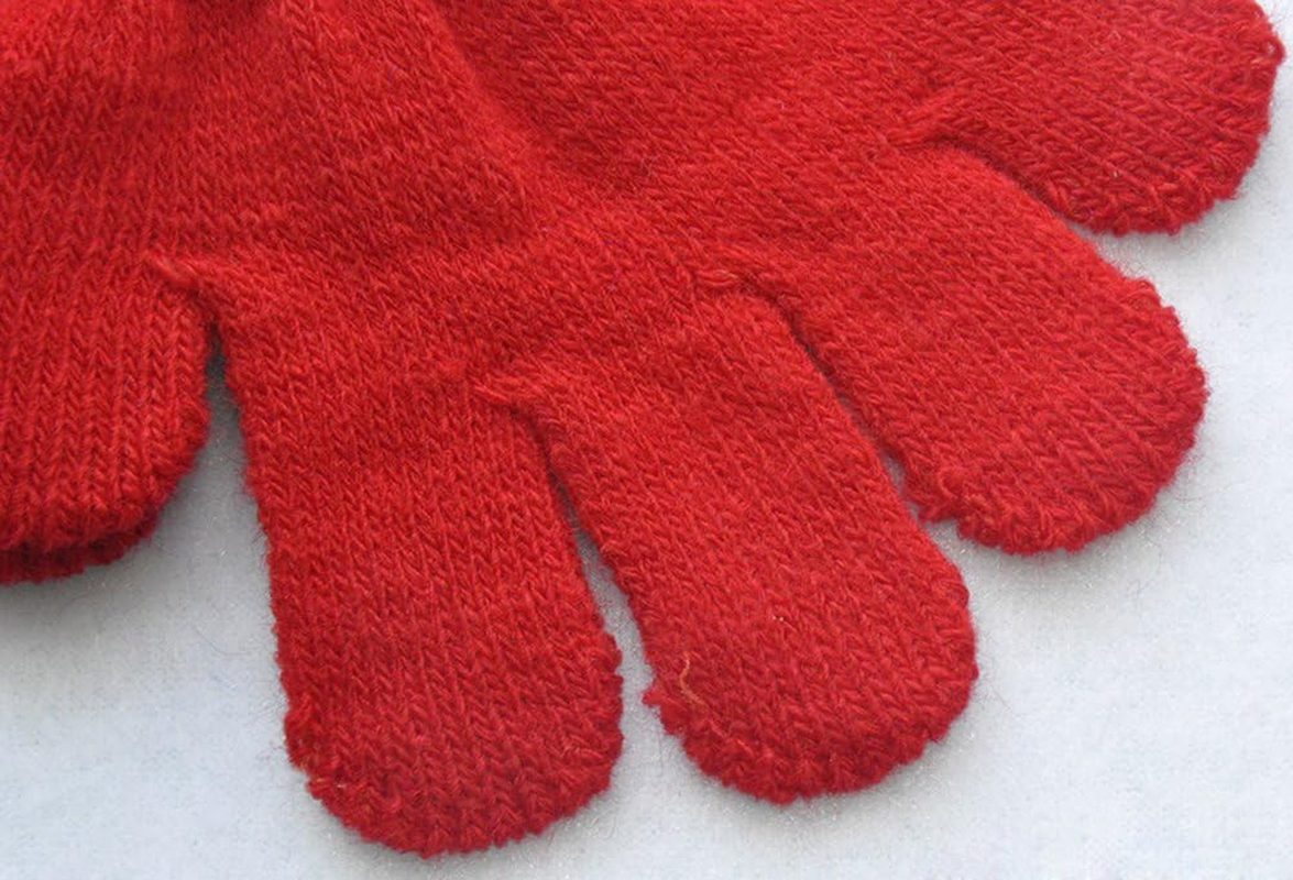 Baix Toddler Boys and Girls Winter Knitted Writing Gloves, 1-3 Years Old - Black image number 3