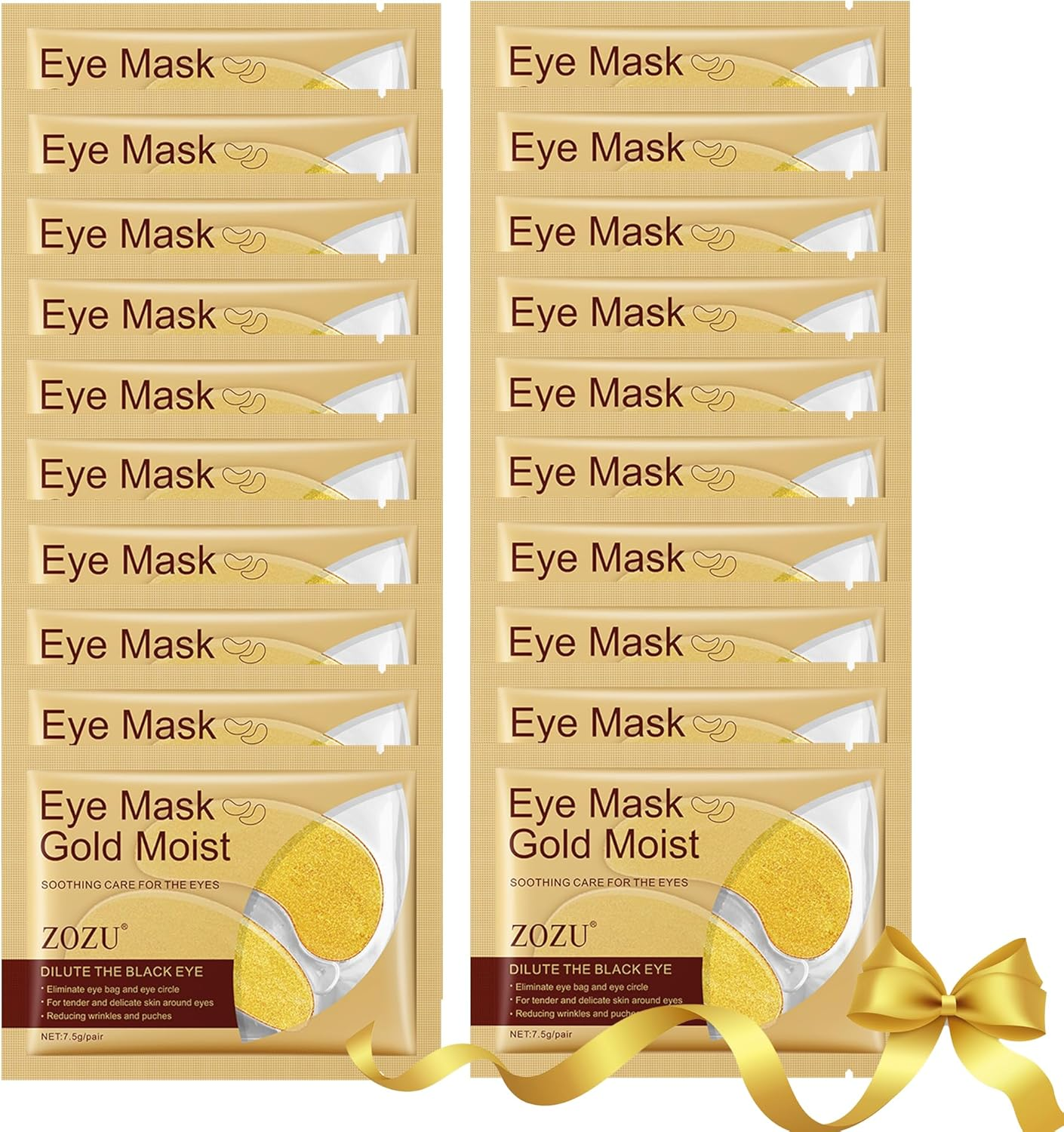 Lktvys Gold under Eye Patches &ndash; 20 Pairs / 40PCS Eye Gel anti Wrinkles Patches for Dark Circles, Wrinkle & Firming Patches &ndash; Eye Mask Skincare