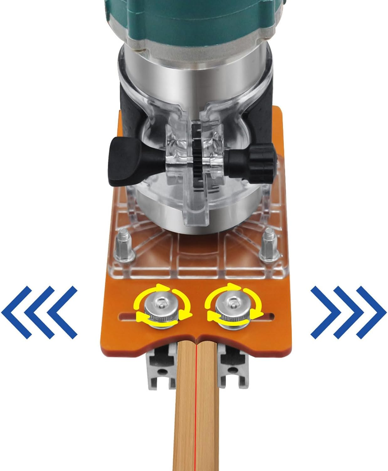 Wood Router Base, 2 in 1 Compact Wood Palm Router Base Router,Wood Trimmer Router Tool Base for Carbinet Closet Furniture image number 6