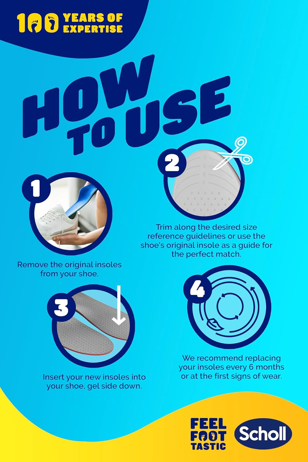 Scholl Liquiflex Extra Support Insole, Enhanced Cushioning & Arch Support for Foot Pain Relief, Size 8-12 image number 3