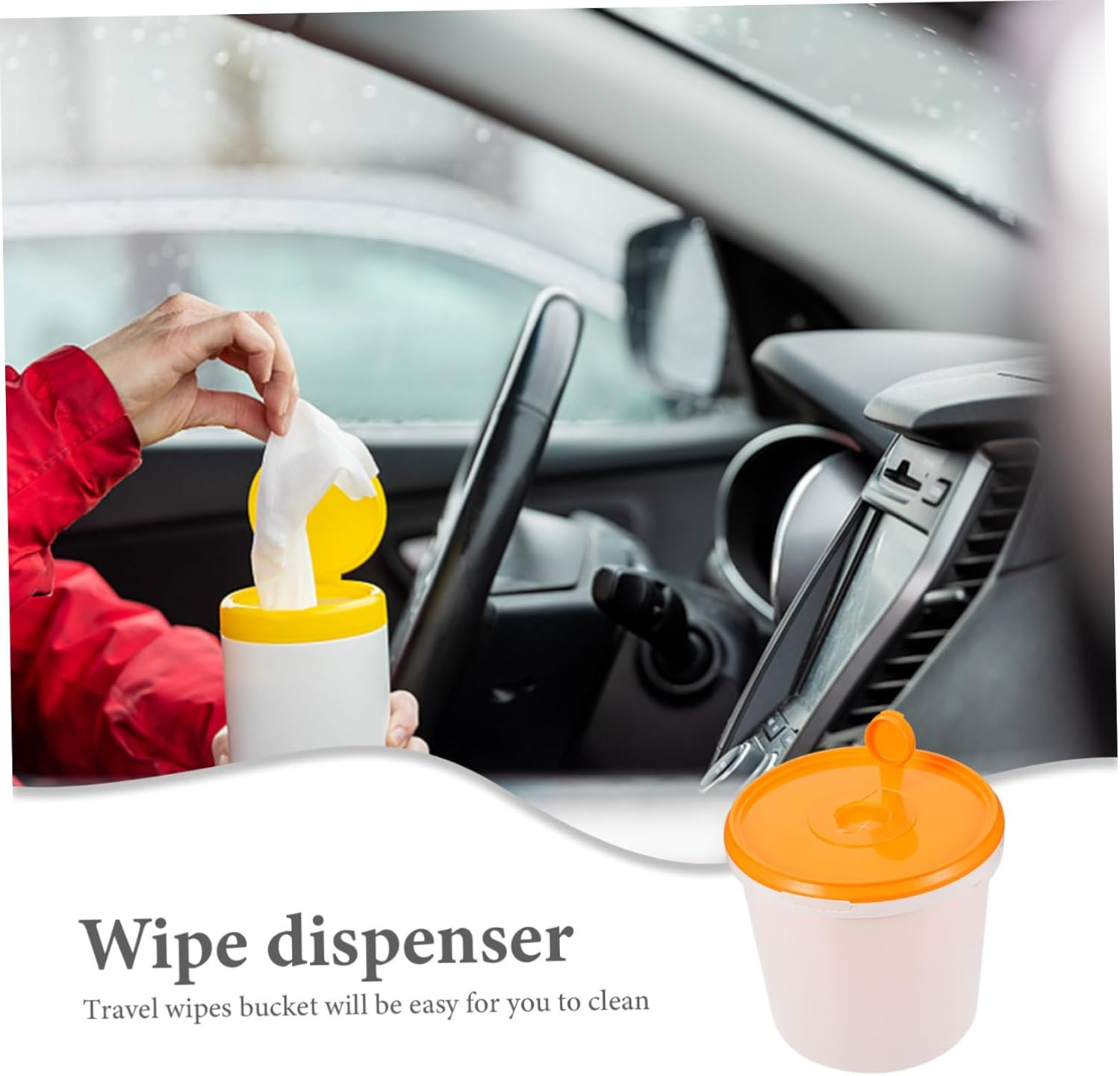 Baby Wipes Dispenser Portable Wipes Container Plastic Seal Storage Bucket Travel Car Use image number 3