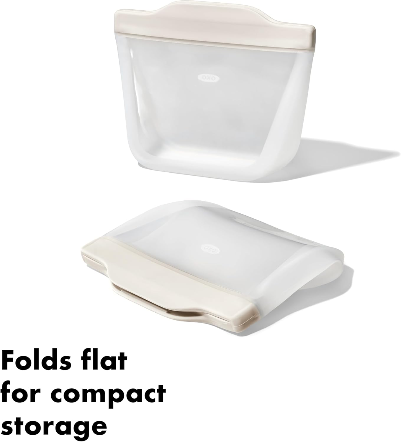 OXO Good Grips Silicone Reusable Bag &ndash; Stand-Up Snack (12 Oz) &ndash; Oat image number 6