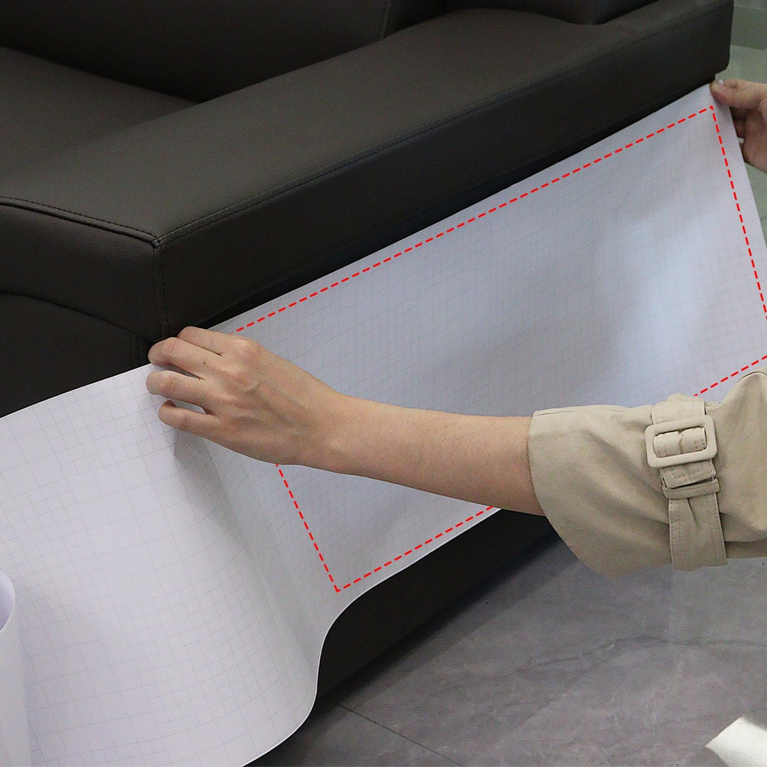 CHUANGSEED Cat Claw Sofa Protector, 30 * 300CM Anti-Scratch Furniture Protector for Cat with 30 Screws and 1 Scraper, Cat Anti-Claw Protectors for Furniture Fabric Sofa Wall Door