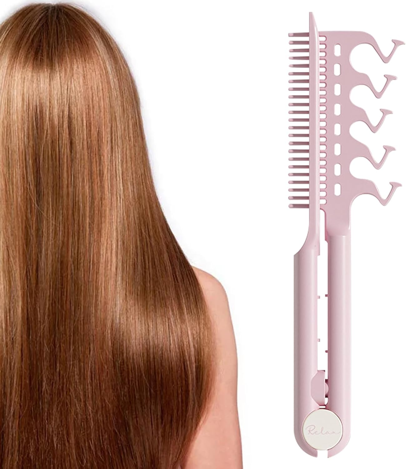 Hair Comb - V Shaped Styling Hair Comb for Straightening,Anti Static Hairdressing Tool Volumizing for Travel Home Salon Women Girls Family Friends Daughter