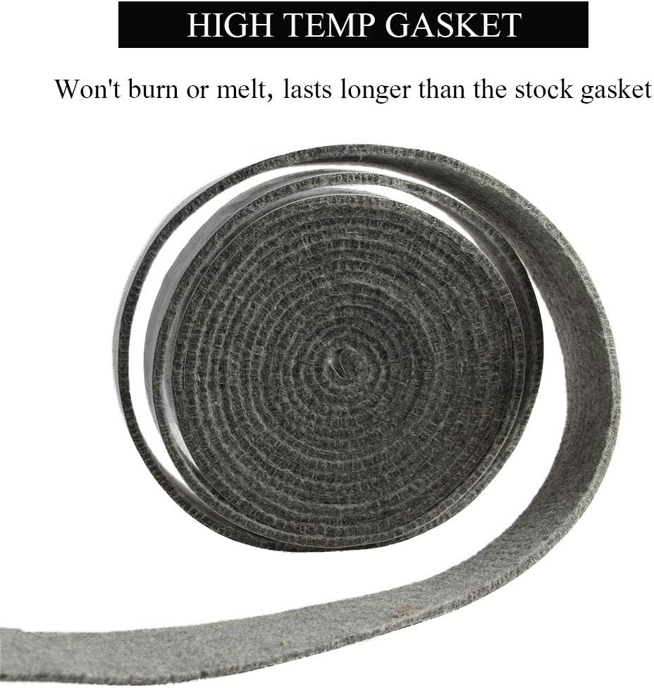 High Temp Grill Gasket Replacement Fit Kamado Joe Classic and Big Joe BBQ Smoker Gasket Pre-Shrunk Accessories Self Stick Felt 15Ft Long, 9/8" Wide, 1/8" Thick image number 5