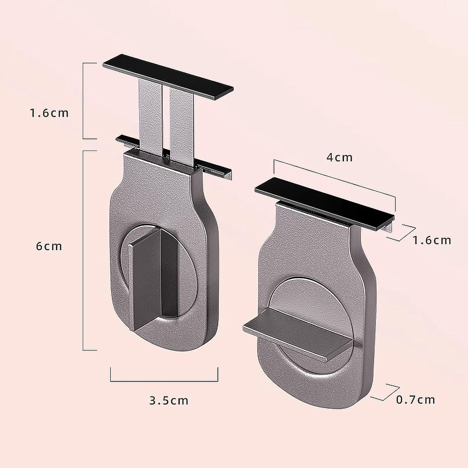 Upgrade 4 Pack Sliding Window Locks for Horizontal Sliding Windows Security Lock Adjustable Window Track Rail Stoppers for Child Safety and Travel image number 2