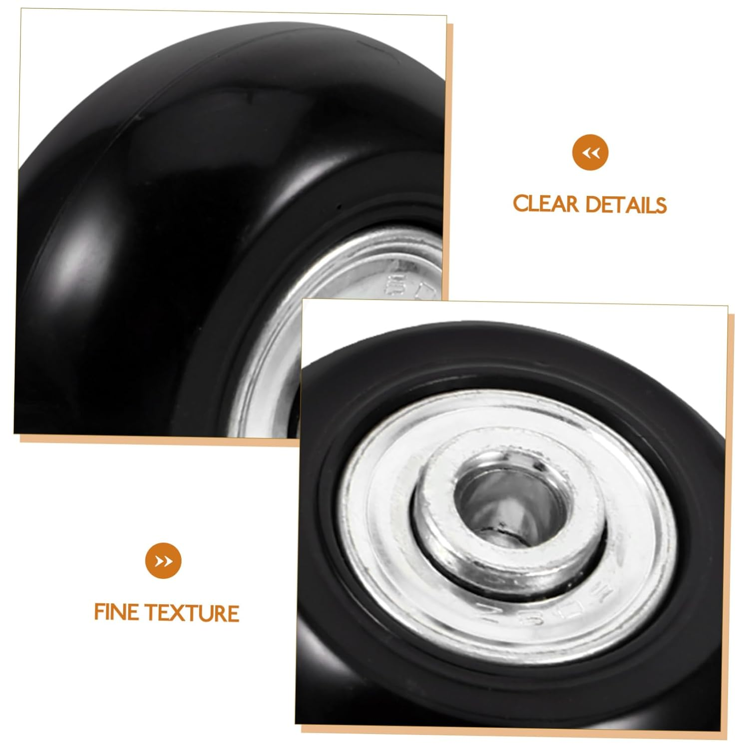 Healeved Suitcase Wheels Replacement Rubber Swivel Caster Wheels for Luggage Repair Kits Use Travel Gear image number 6