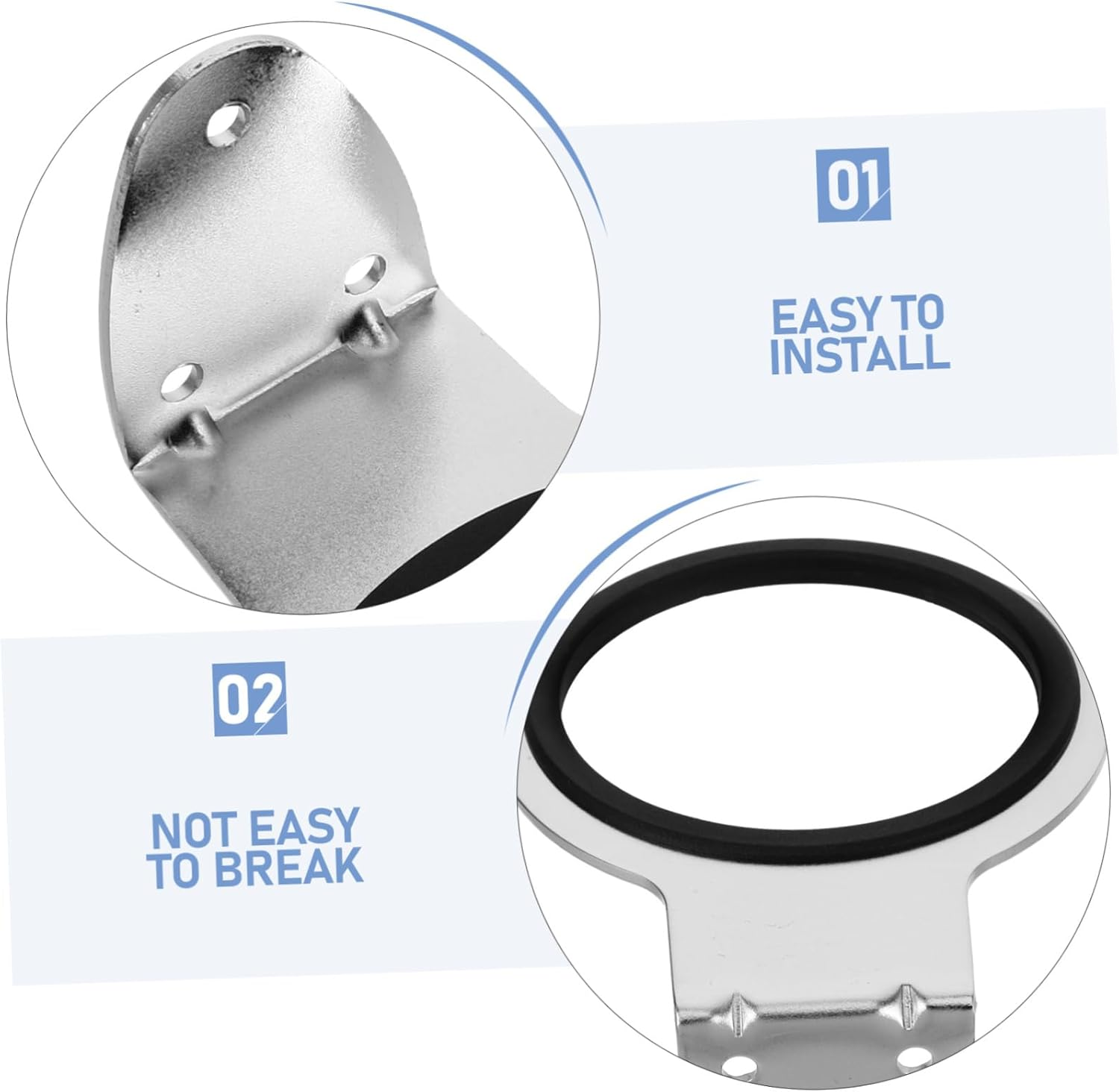 Beatifufu Elegant Look Wall-Mounted Hair Dryer Holder Stable and Heavy Duty Creative Pre-Drilled Design Space-Saving for Bathroom or Bedroom