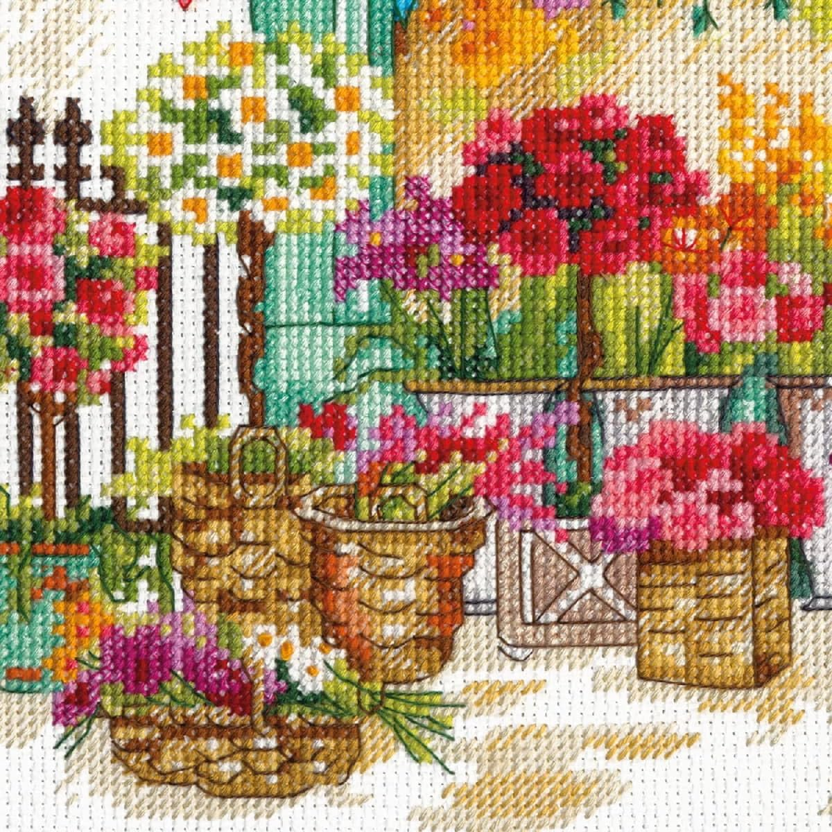 Dimensions Blooms Flower Shop Cross Stitch Kit, 30 Cm X 30 Cm image number 2