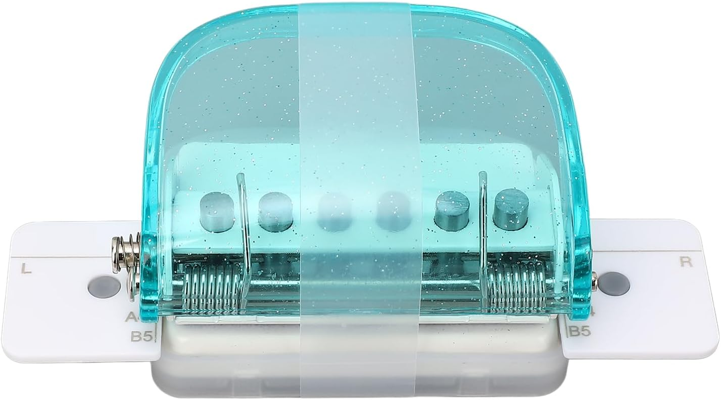 Hole Puncher, A4/30 Holes, A5/20 Holes, B5/26 Holes, Loose Leaf Paper Puncher, 5 Sheet Punch Capacity, Portable Handheld Loose Leaf Paper Hole Punch for School Office