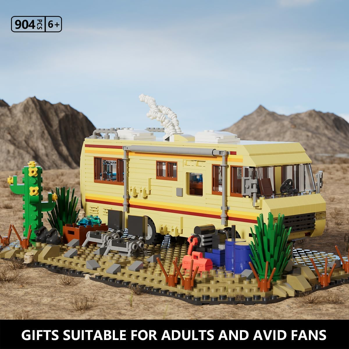 RV Model Car Building Set, Upgraded Classic Scene, Compatible with  Breaking Bad, the for Adults and Avid Fans image number 2