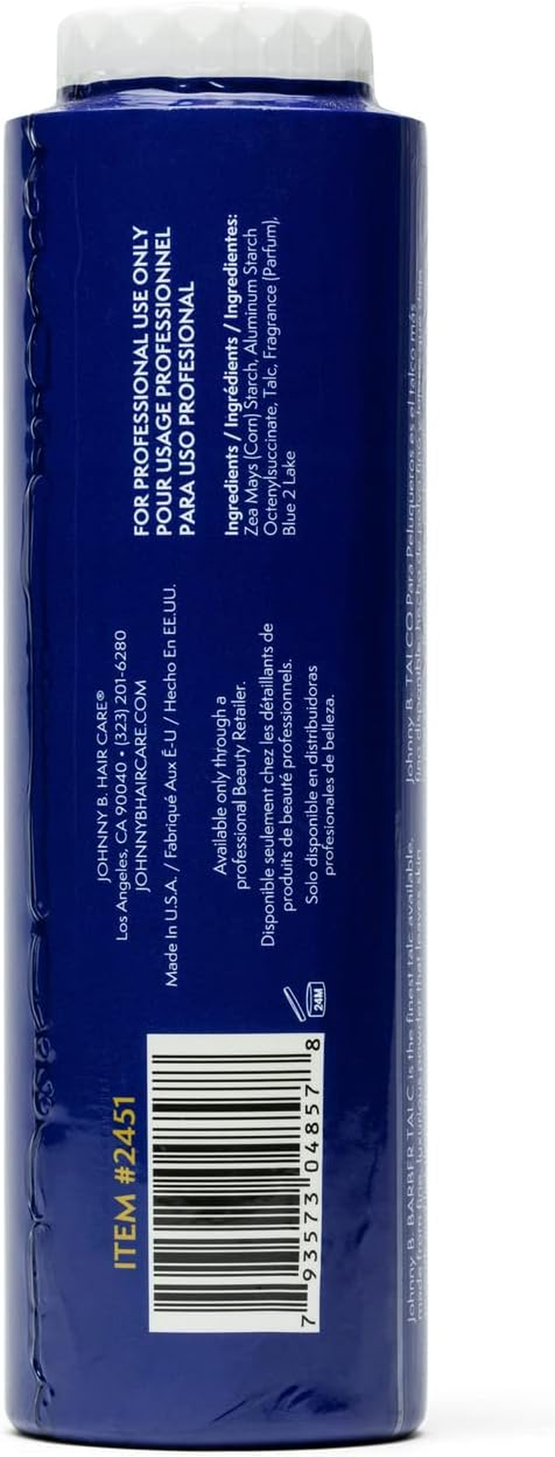 Johnny B Authentic Hair Barber Talc for Men (7 Ounce) image number 2