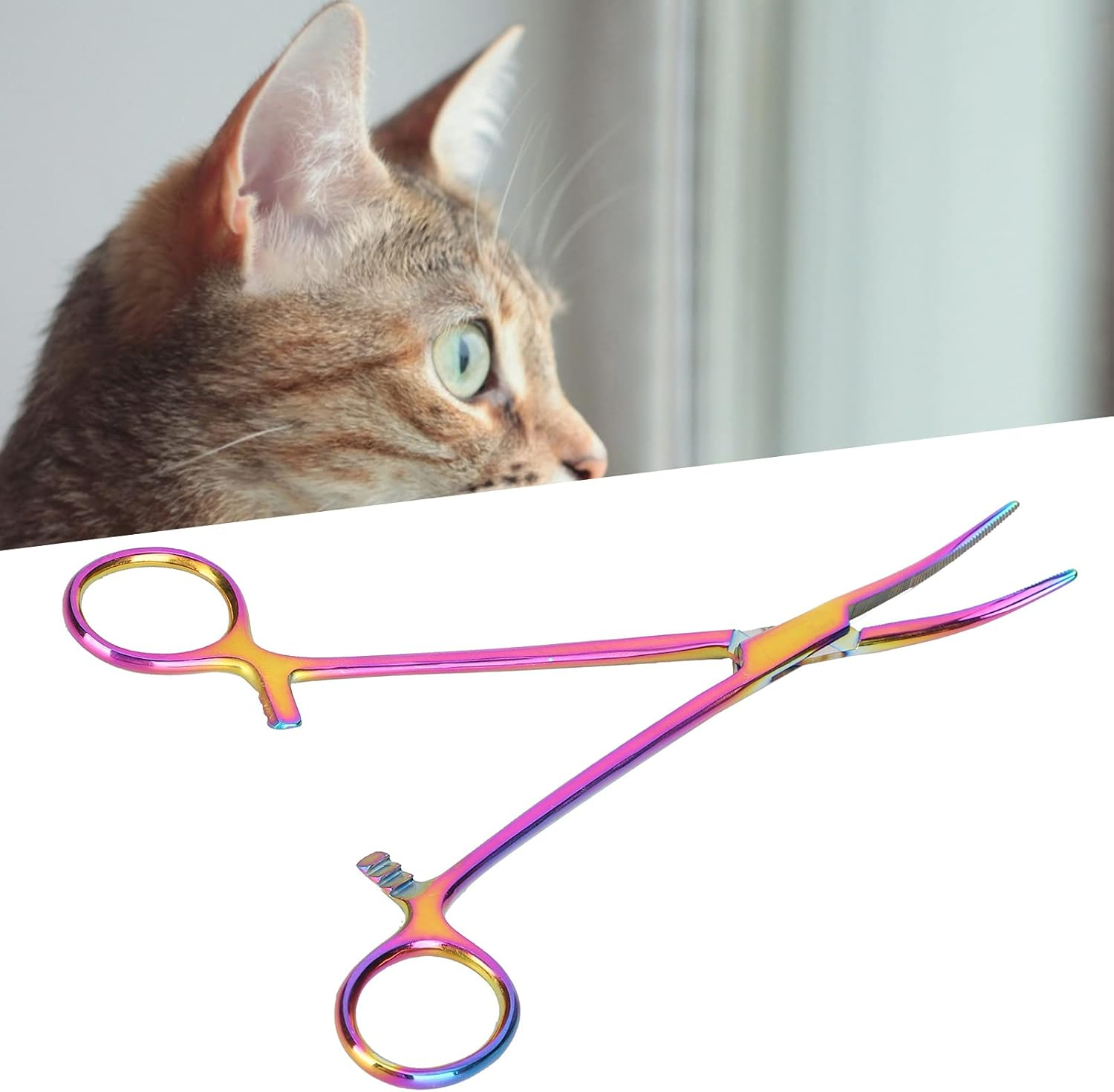 Pet Ear Hair Pliers, Pet Plucking Clamp Ear Hair Hemostat Dog Plucking Pliers Plucking Pliers Pet Cleaning Tool with Clamp for Pet'S Ear image number 2