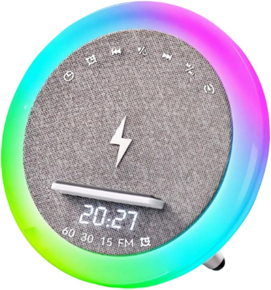 Phone Stand Speaker,Fast Charging Cool Gadgets | Portable Speaker Desk Phone Holder,For Home Bedroom Living Room Office Apartment Bar Travel Camping image number 5