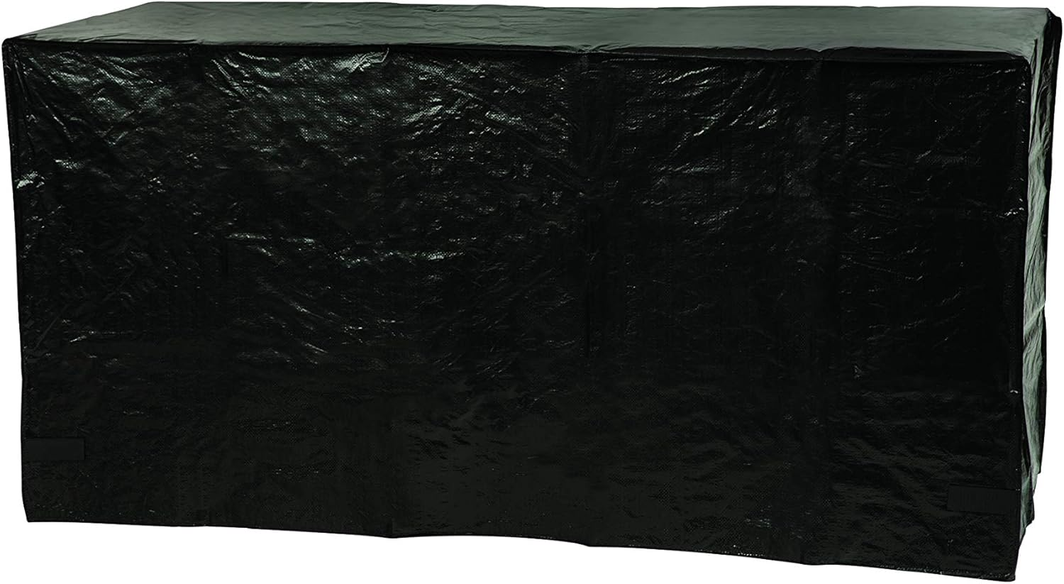 Grillman Economy 4 Burner Medium Flat Barbecue Cover Light Duty, Black, GM4FE