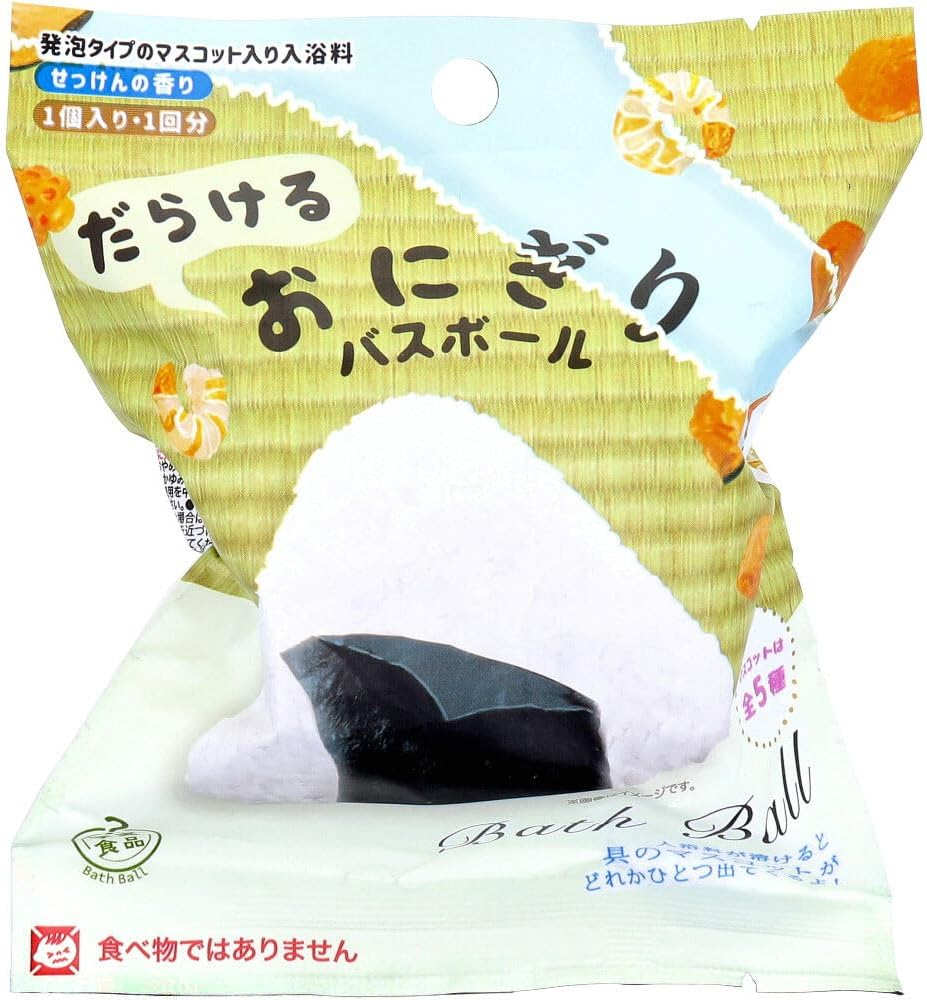 Ura-Realistic Foods Rice Ball Bath Ball, Soap Scent, 2.8 Oz (80 G), 1 Dose image number 1