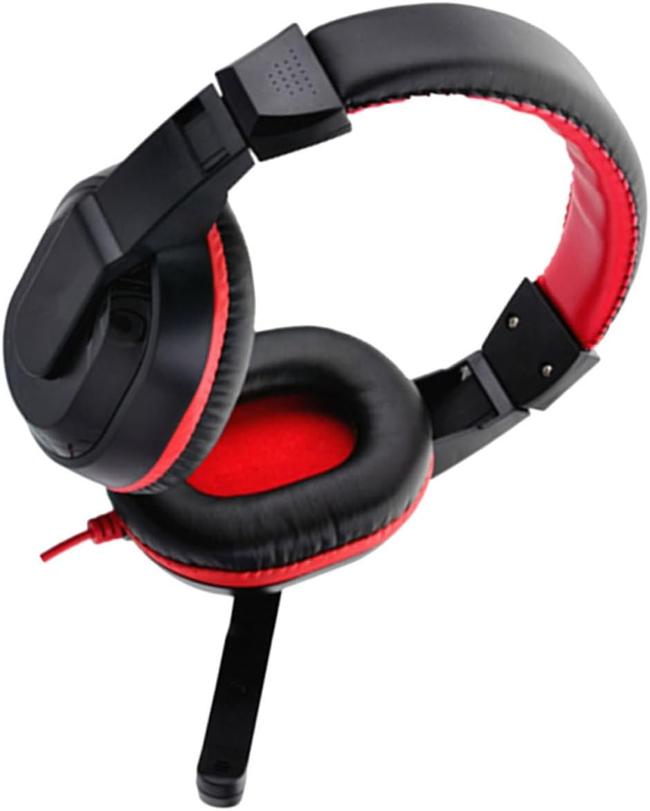 LOORGVEL Adjustable Gaming Headset Noise-Canceling Stereo Mic for Pc Laptop, Wired Headphones Microphone for Online Gaming and Work, Random Color