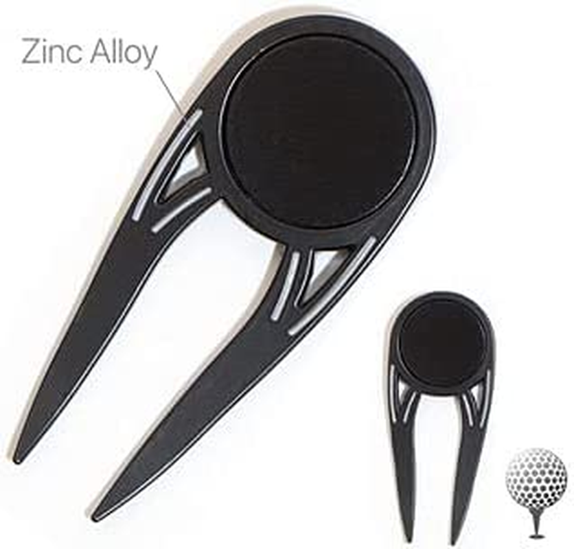 Golf Double Prong Divot Tool Pitch Mark Repair Tool Detachable Magnetic Putting Aid Golf Ball Marker Divot Repair Tool Bottle Opener for the Golfers