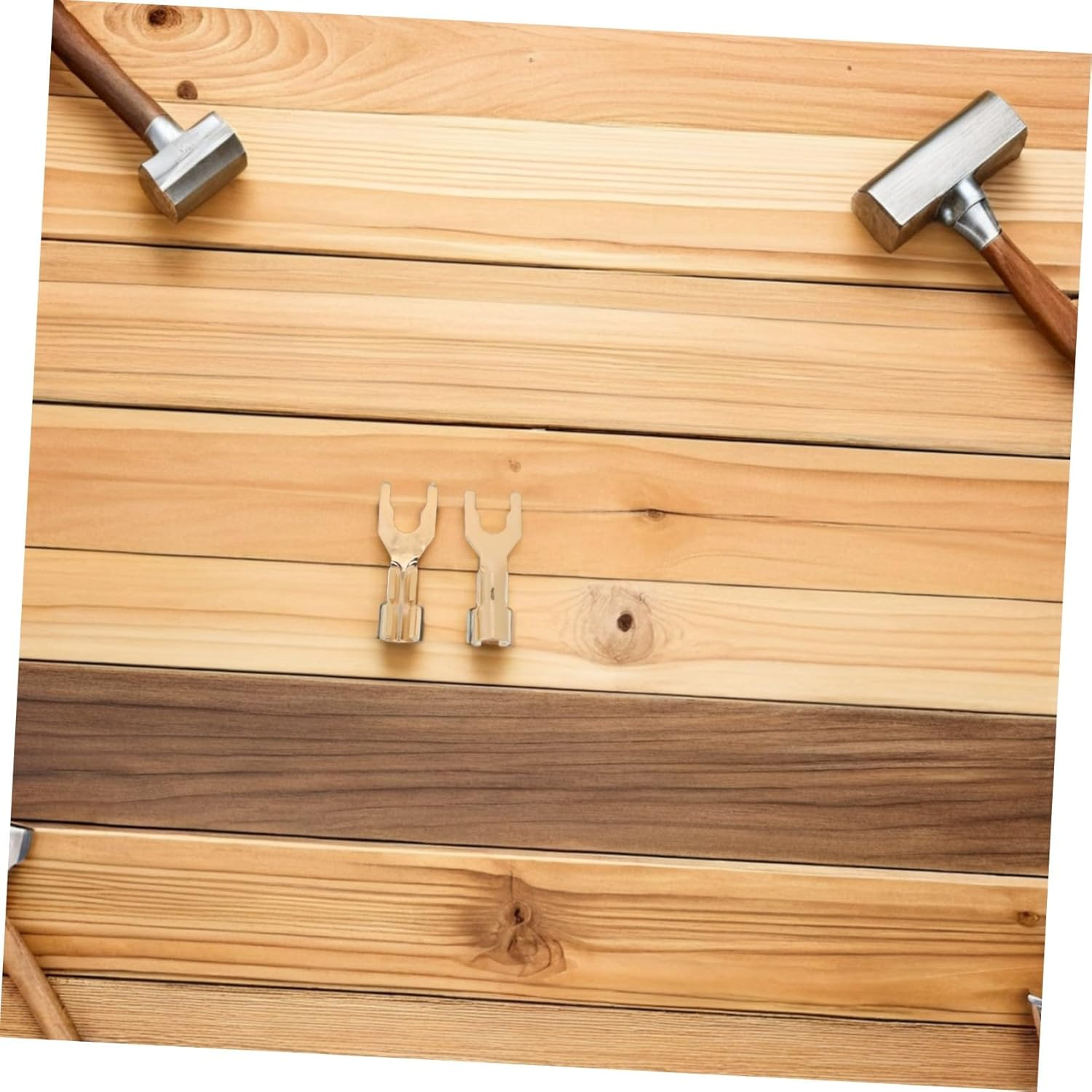 MERRYHAPY 2Pcs Gold Plated Speaker Spade Connectors Angled Hifi Banana Plugs for Secure Audio Amplifier Home Theater Recording Studio Wire Terminals Stable Design image number 6