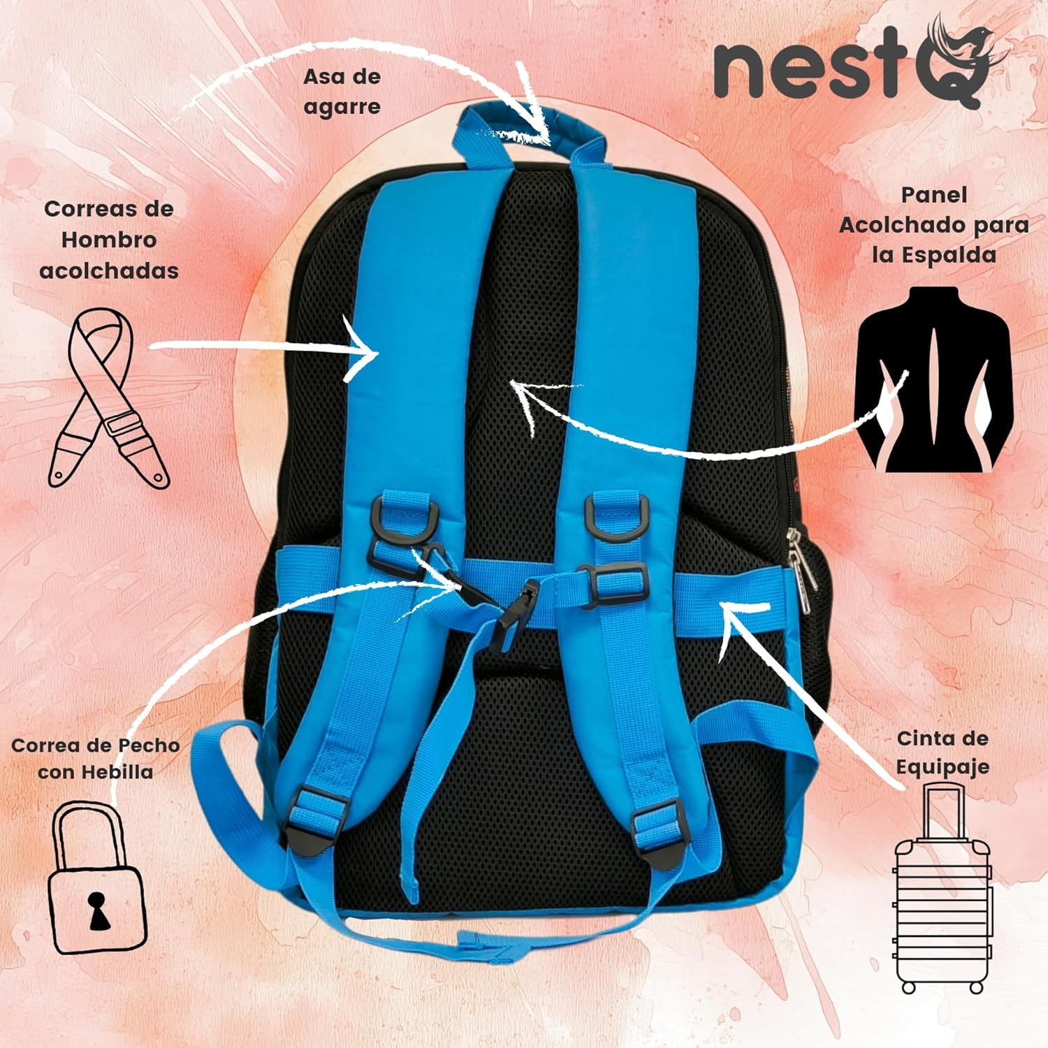 Backpack for Small Pets Such as Dogs and Cats up to 3 Kg &ndash; Neck Protector for Head &ndash; Travel Bag, Puppy Carrier &ndash; Size 43 X 30 X 20 Cm image number 5