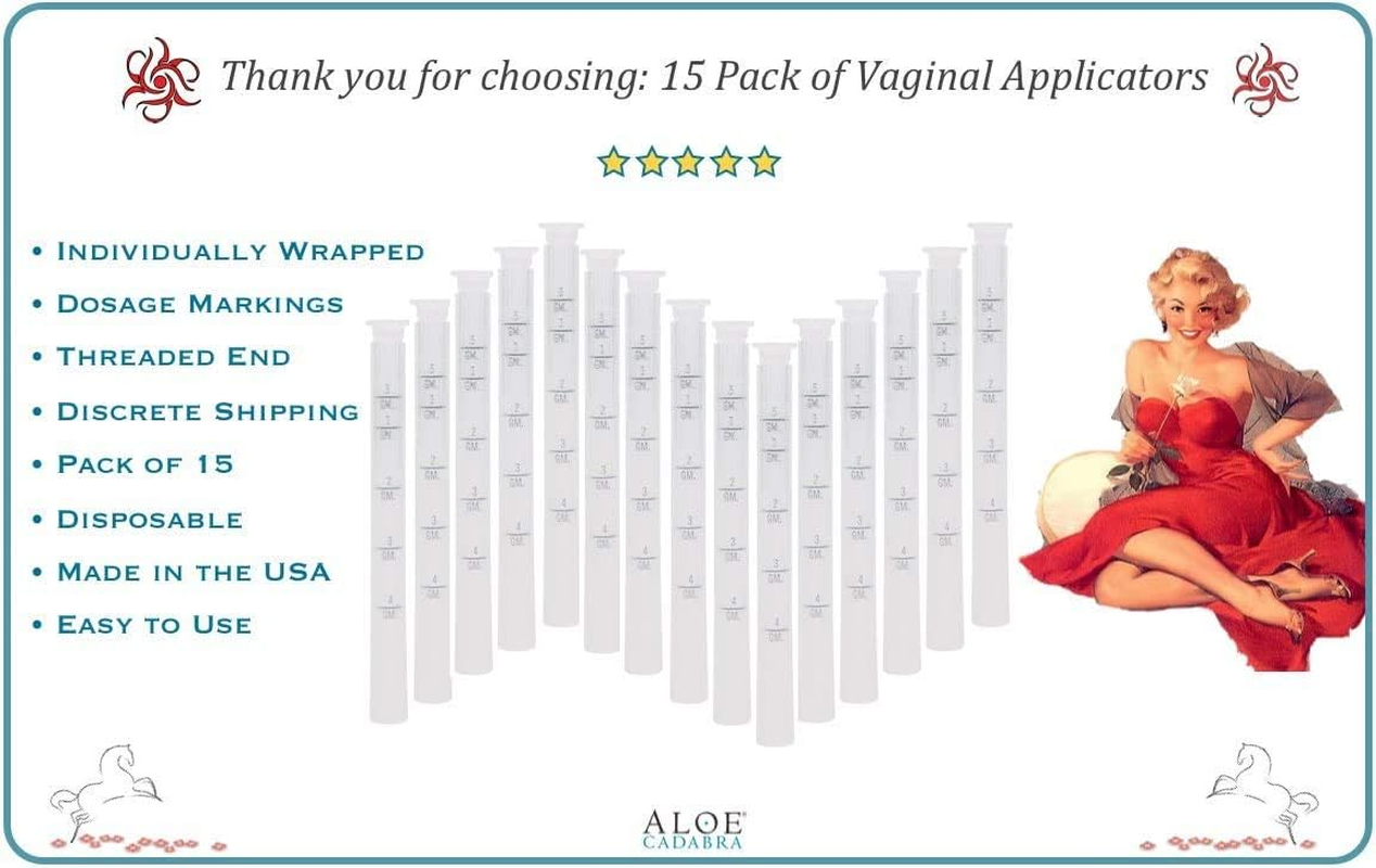 Extra Disposable Vaginal Applicators (15 Pack) Individually Wrapped, Fits Threaded Vaginal Creams and Contraceptive Gels image number 4