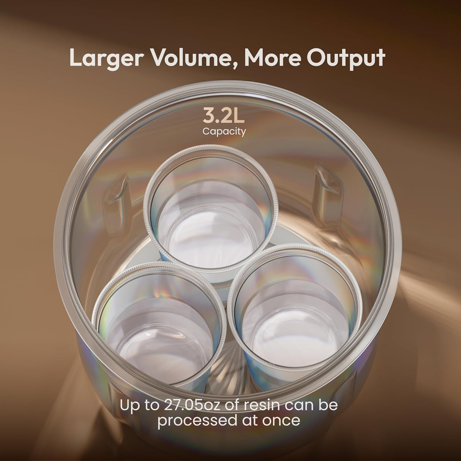 Resiners Resin Bubble Remover Airless Pro, 3 Min Remove 99.99% Bubbles, 99Kpa Vacuum Chamber (20L/Min), 3.2L Big Capacity for All Epoxy Resin,Uv Resin,Silicone,Art Crafts,Jewelry Making (Patented) image number 5