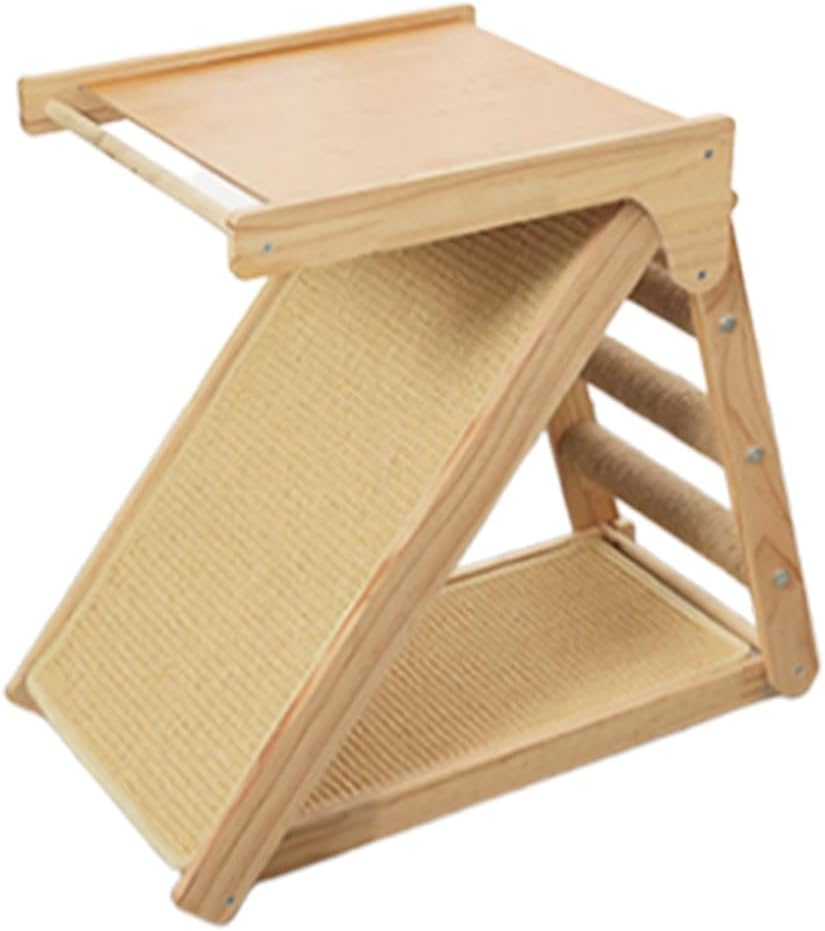 Cat Scratching Pads,Wood Climbing Frame,Cats Couch Bed,For Small Medium Large Cat Playing Sleeping,Grind Claws(With Jute Grip Pad) image number 1
