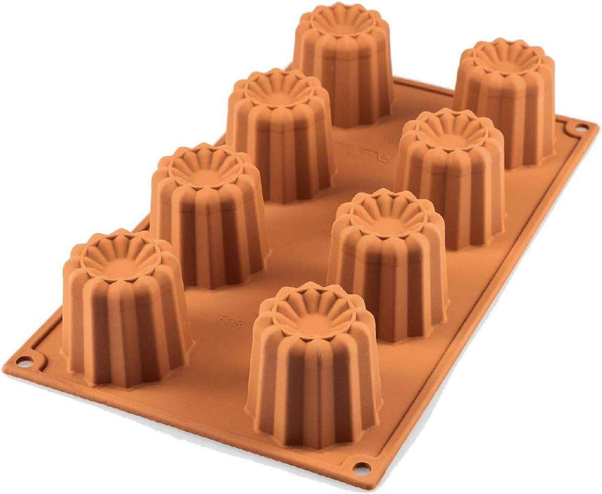 Silikomart | SF050 Silicone Mould for BORDELAIS Monoportions, Non-Stick, 9 Cavities, Pack of 1 Cake Mould, &Oslash; 55 H 50 Mm, Made in Italy image number 2