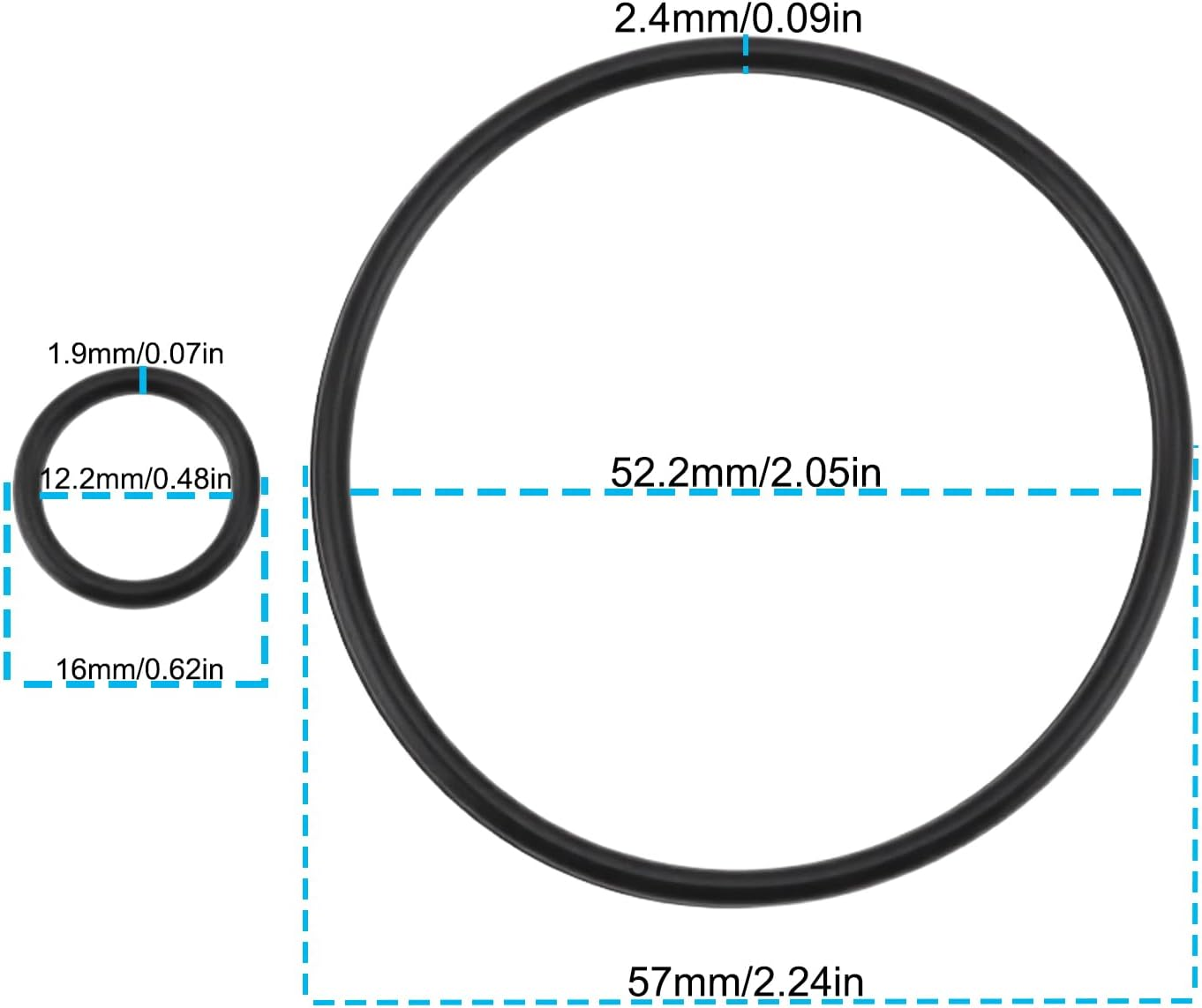 Emsea 10Pcs Oil Filter O-Rings 09280-54001-000 09280-13010-000 Compatible with Suzuki GSXR125 RV125 DR125 DRZ400 image number 4