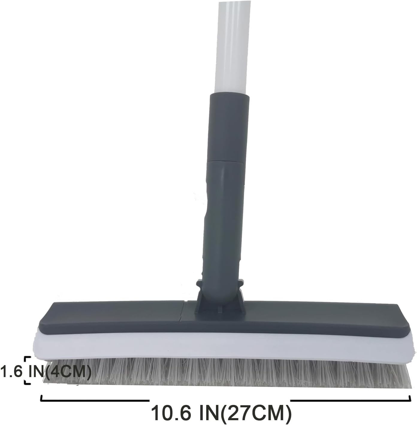 IZSOHHOME Stiff Bristle Brush Bath Tile Brush Push Scoom External Cleaning Brush inside Long Handle Stainless Steel image number 3