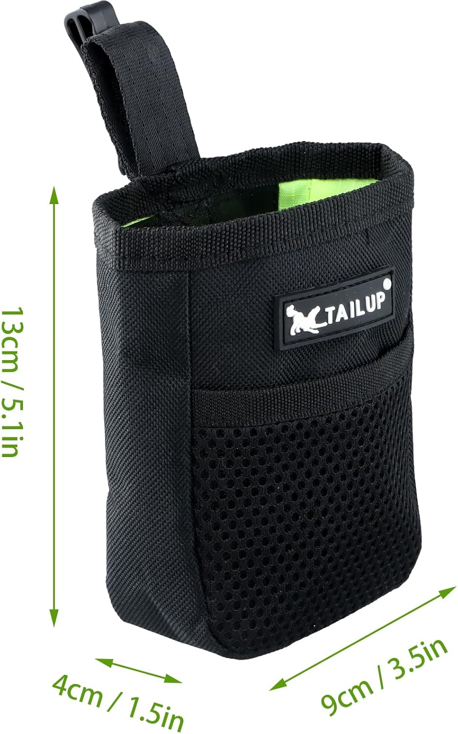 Shengxi Pack of 2 Food Bags for Dogs, Small Treat Bags with Waist Belt, Clip, Hands-Free Treat Bag for Quick Reward, Oxford Food Bag for Dog Training (Black, Camouflage) image number 4