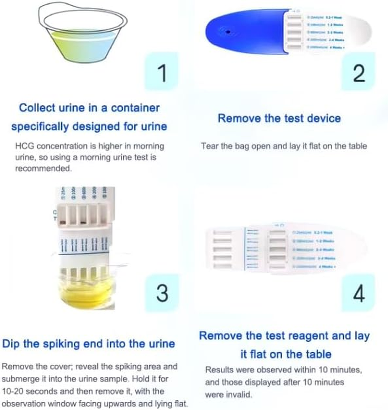 HCG Semi-Quantitative Pregnancy Test Early Weeks Growth Monitor for Urine -FAST RESULTS!!! -EASY to USE @ HOME!!! image number 1