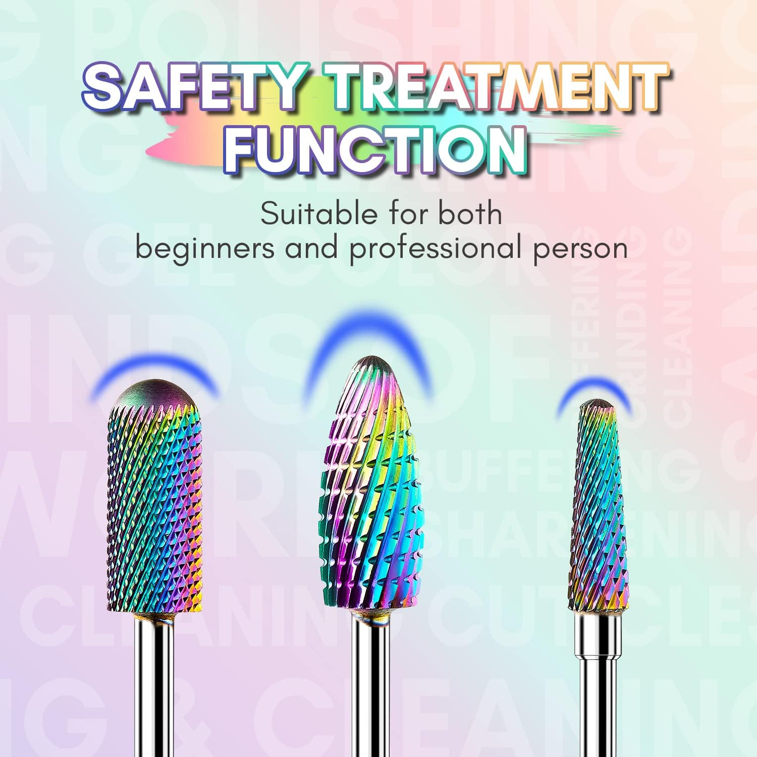 Makartt Nail Drill Bits Set, 10Pcs Tungsten Carbide, Remove Acrylic Poly Nail Gel Nail Polish B-36, 3/32 Inch for Acrylic Gel Nails Cuticle Manicure Pedicure image number 4