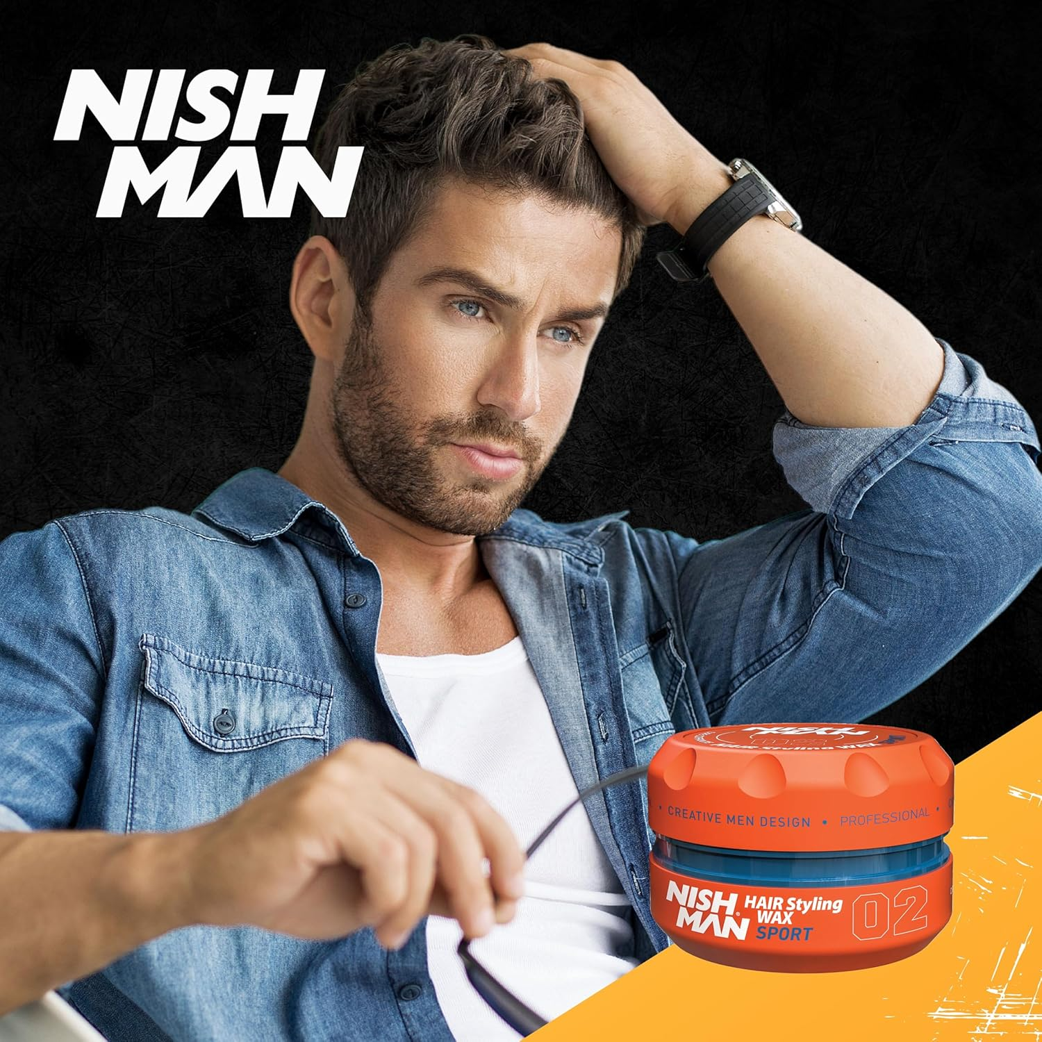 Nish Man HAIR Styling GEL WAX Sport 02 image number 2