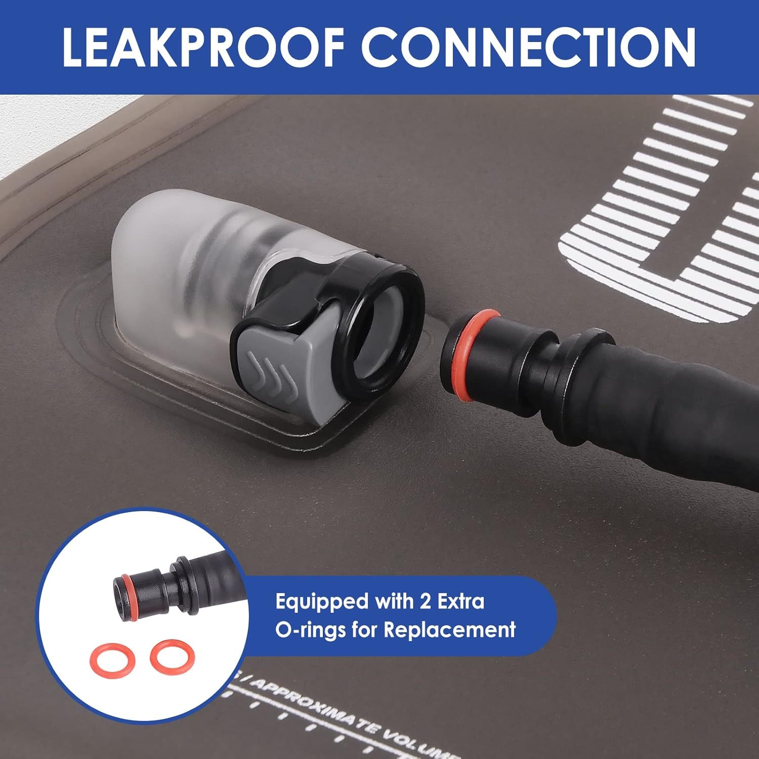 UTOBEST Water Bladder, 1.5L 2L 3L Hydration Bladder, TPU Water Bag, BPA Free Leak-Proof Water Reservoir for Backpacking Hiking Running Cycling Camping, UTR211 image number 3