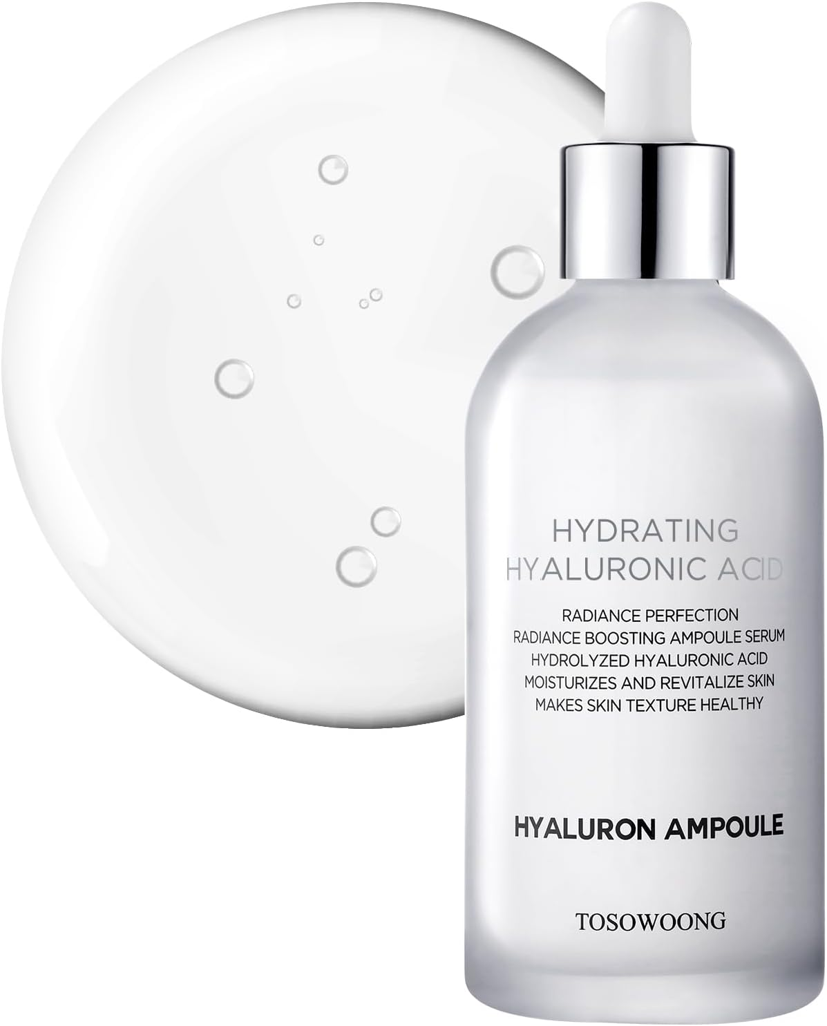 TOSOWOONG Hyaluronic Acid Ampoule, Hydrating Glow and Skin Barrier Protection, Anti-Aging Face Serum for Dry Skin, Korean Skincare Beauty Products, 100Ml, 3.38 Fl. Oz. image number 5